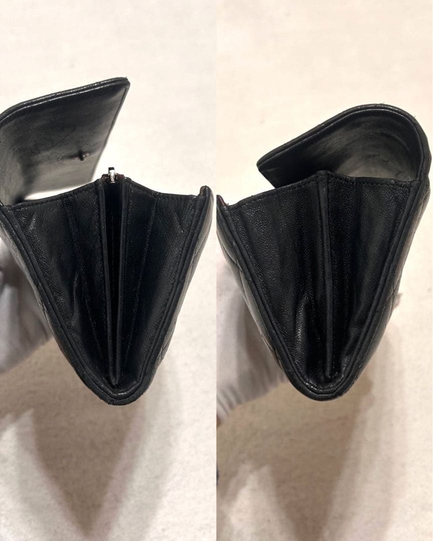 極美品❗️ CHANEL シャネル　マトラッセ　ラムスキン　長財布　ブラック