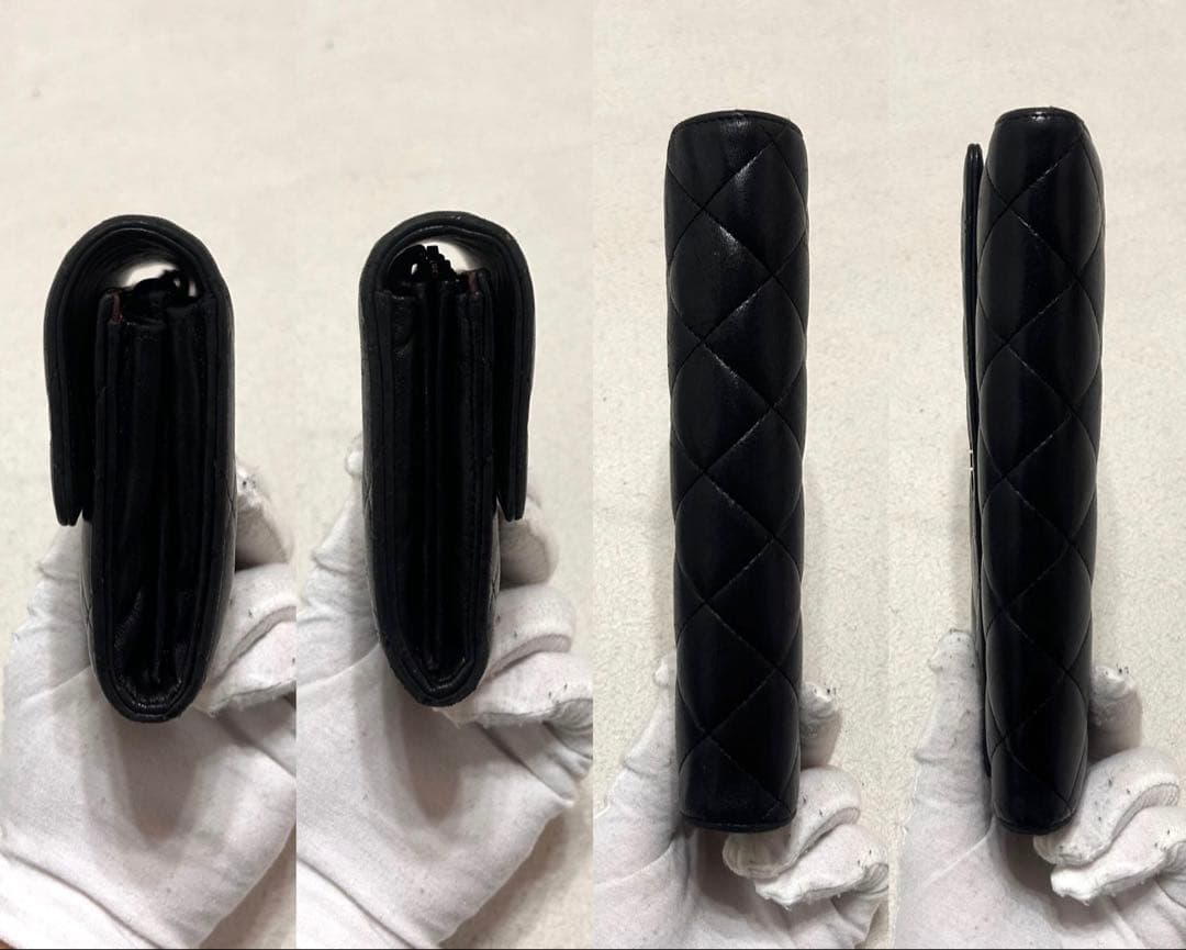 極美品❗️ CHANEL シャネル　マトラッセ　ラムスキン　長財布　ブラック
