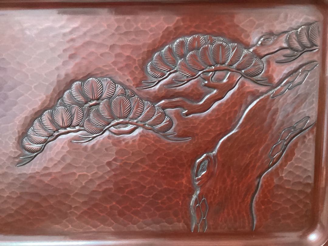 鎌倉彫　八勝堂　角型盆　伝統工芸品