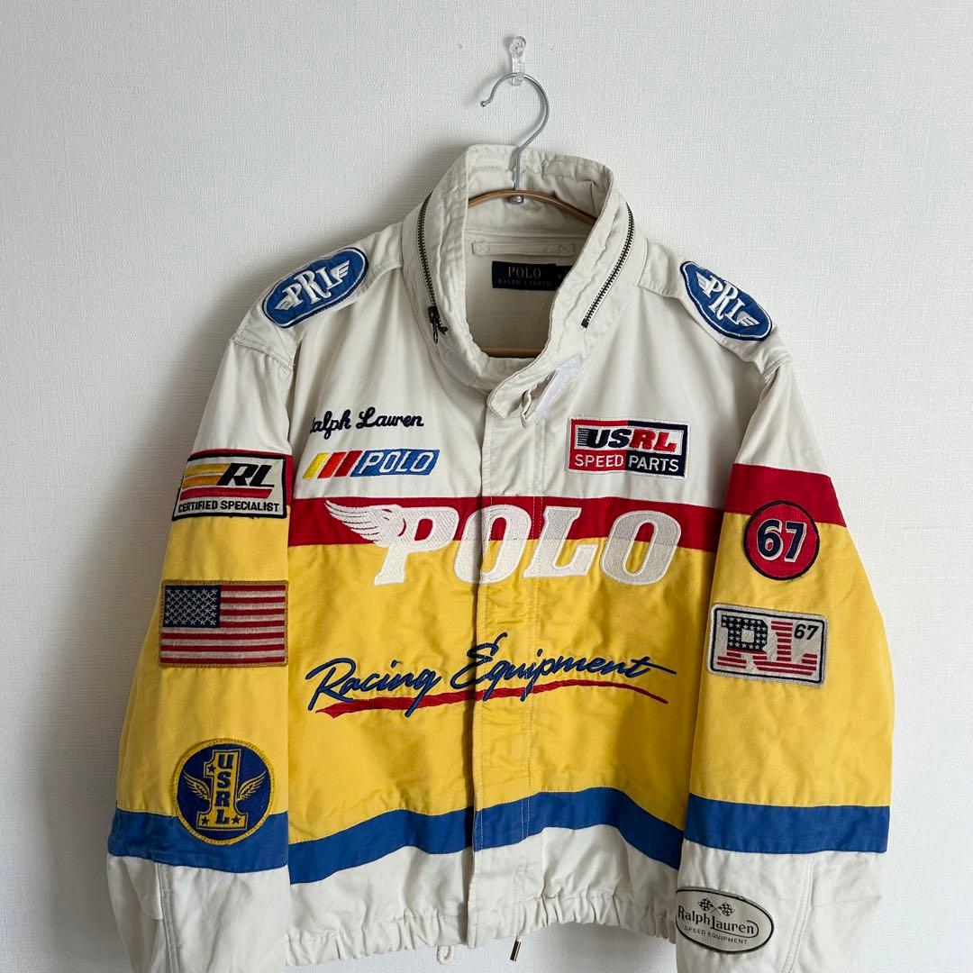 POLO RALPH LAUREN レーシングジャケット ワッペン 短丈 M