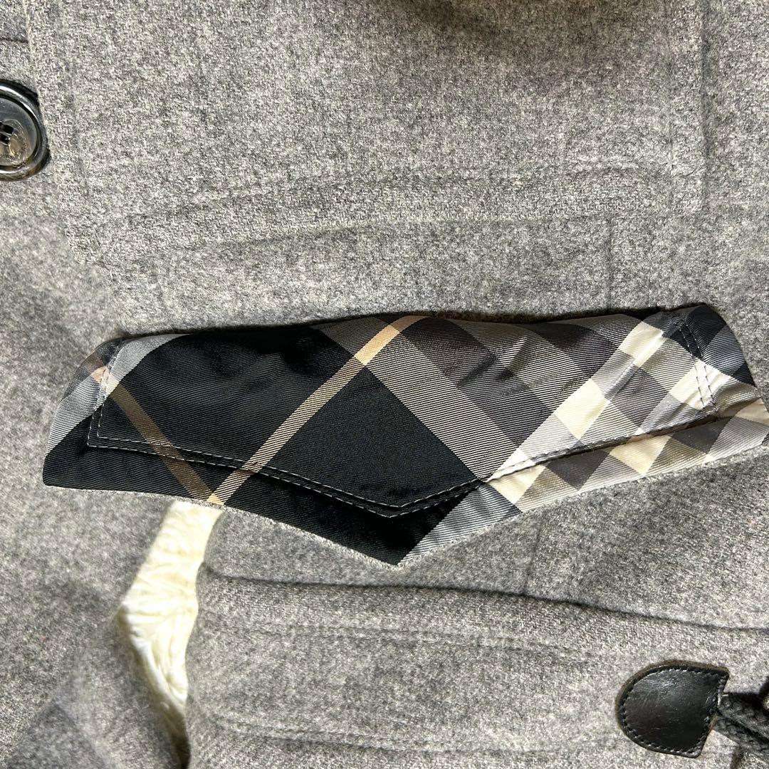 アンゴラ✨BURBERRYBLUE LABELバーバリー ダッフルコートグレーL