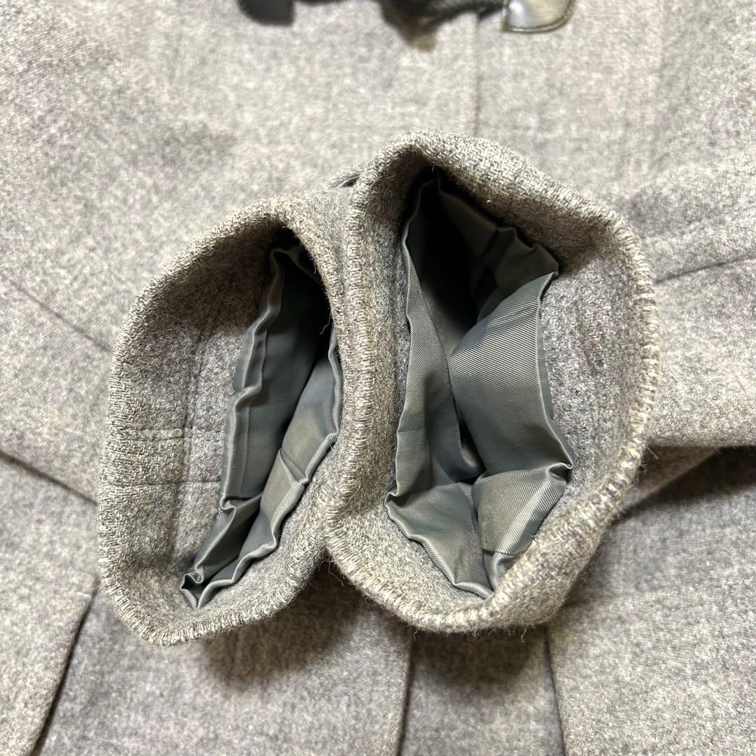 アンゴラ✨BURBERRYBLUE LABELバーバリー ダッフルコートグレーL