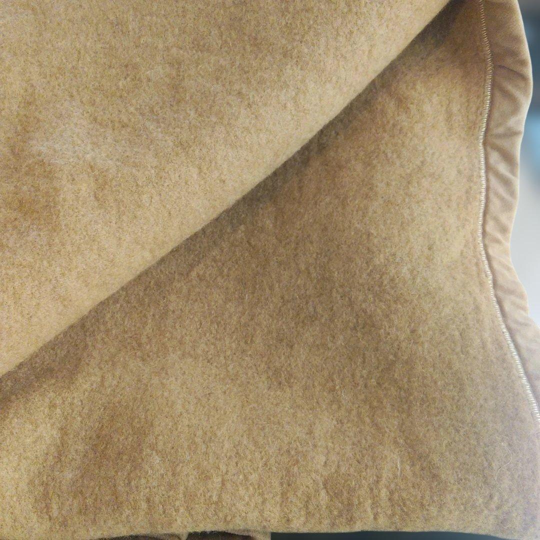 状態良好　 Star 毛布 180×210cm　　キャメル100％