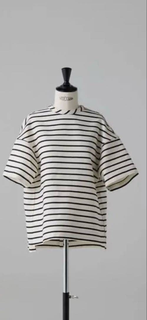 saqui サキ 新作　ボーダーリネン　ブラウス　38サイズ