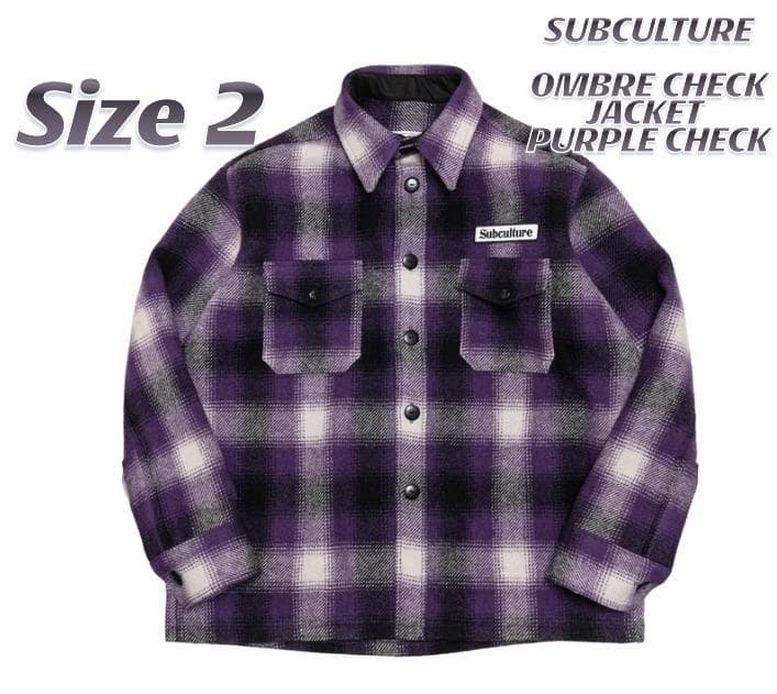 み*ち様 Subculture OMBRE CHECK JACKET PURPL