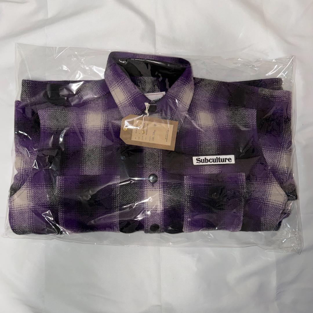 み*ち様 Subculture OMBRE CHECK JACKET PURPL