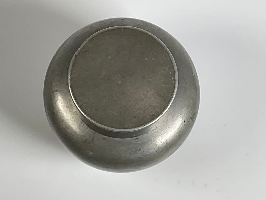 錫　茶入れ　英祥堂造　茶道具　煎茶道具