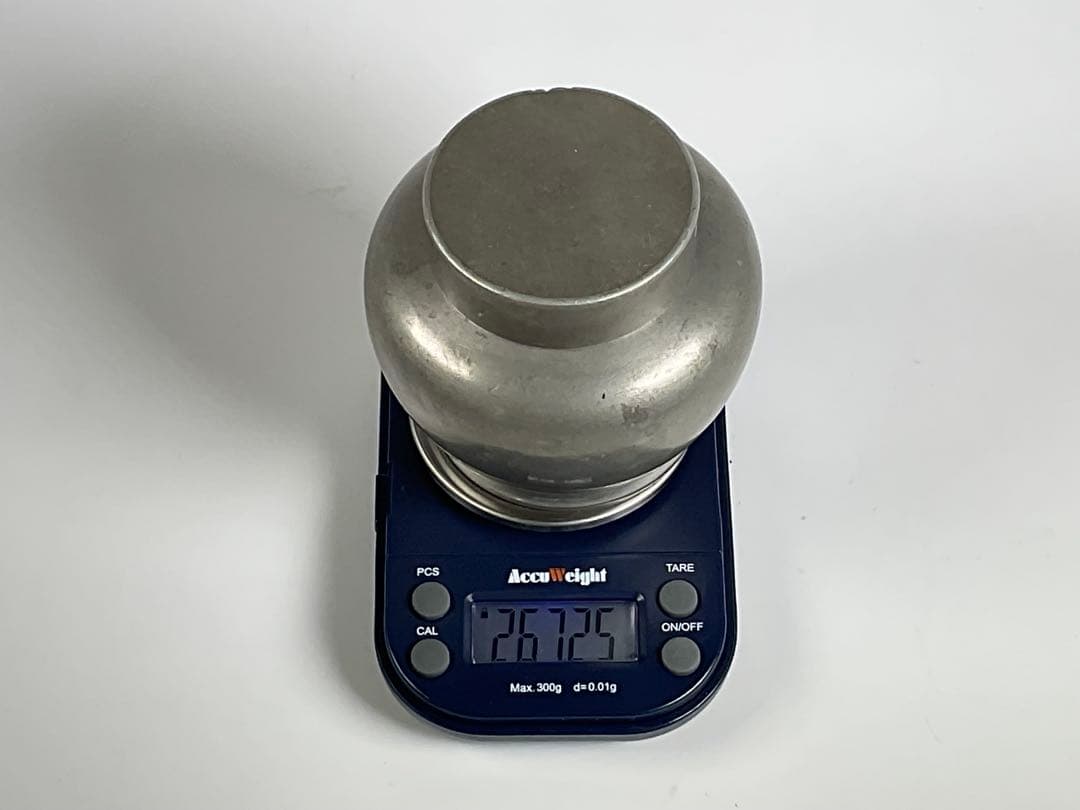 錫　茶入れ　英祥堂造　茶道具　煎茶道具