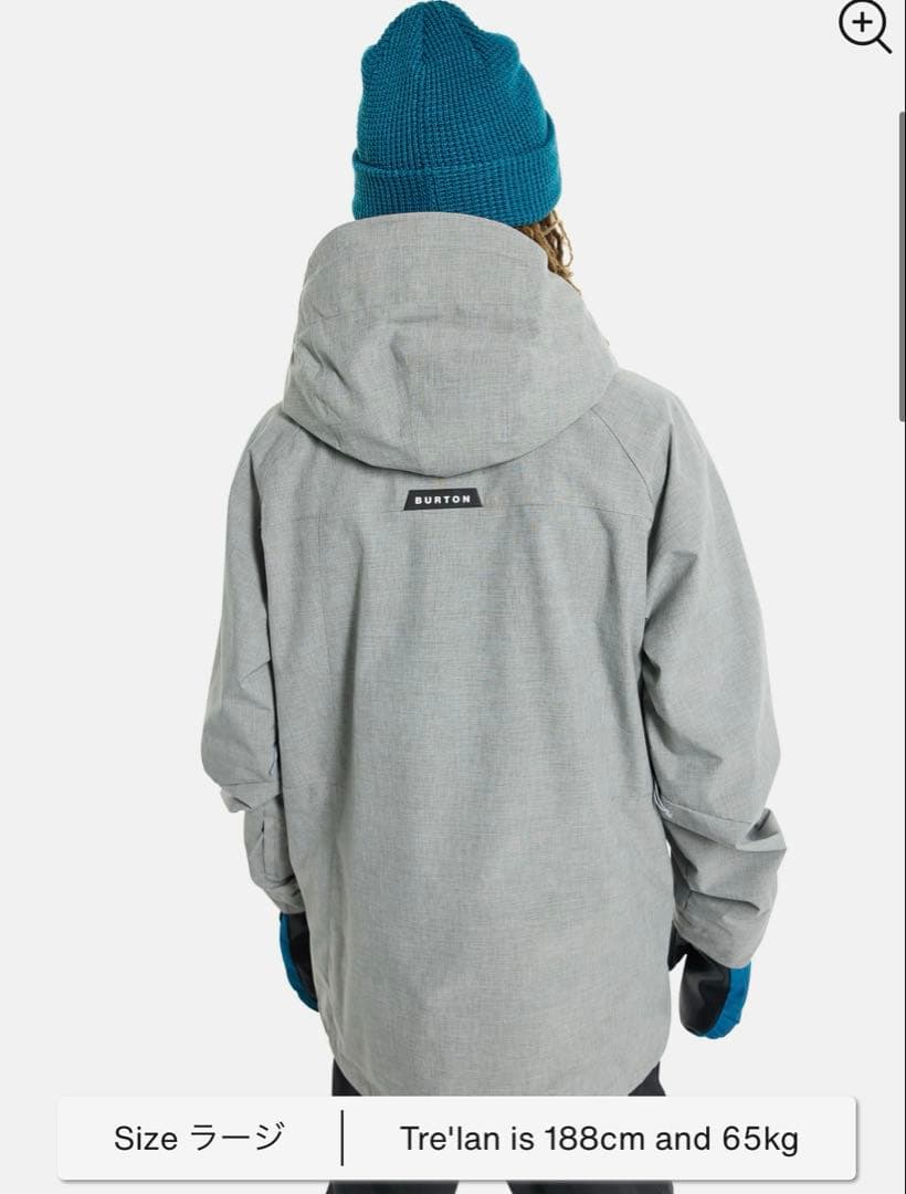 美品 BURTON Lodgepole ジャケット グレー バートン Mサイズ