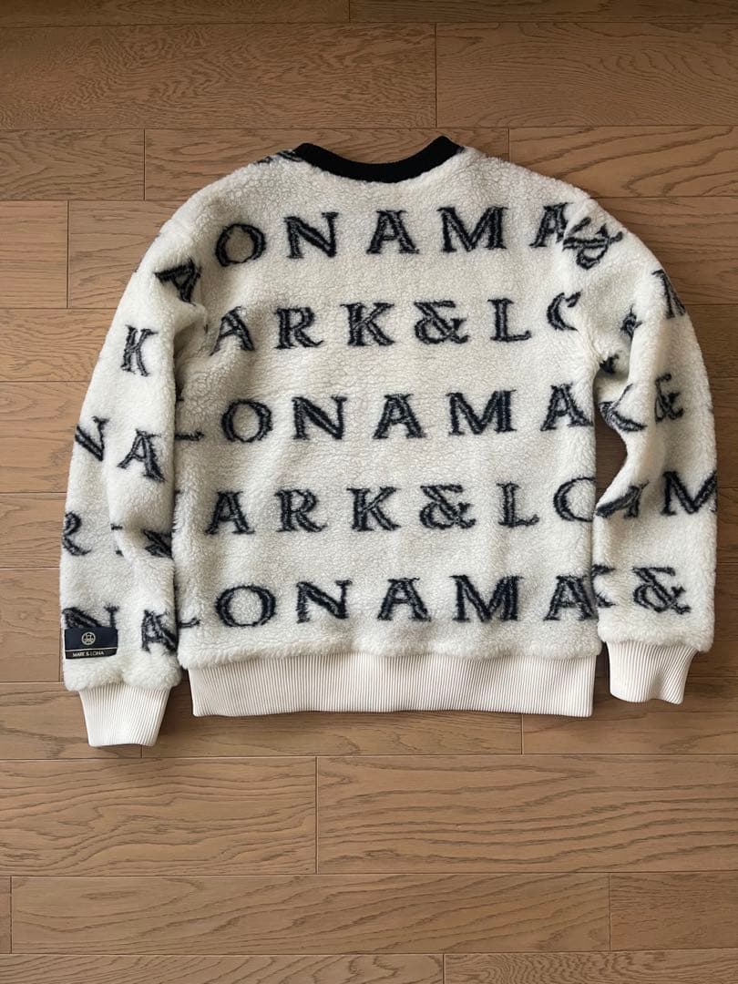 【美品】MARK & LONA ロゴセーター ホワイト即完売品 48L