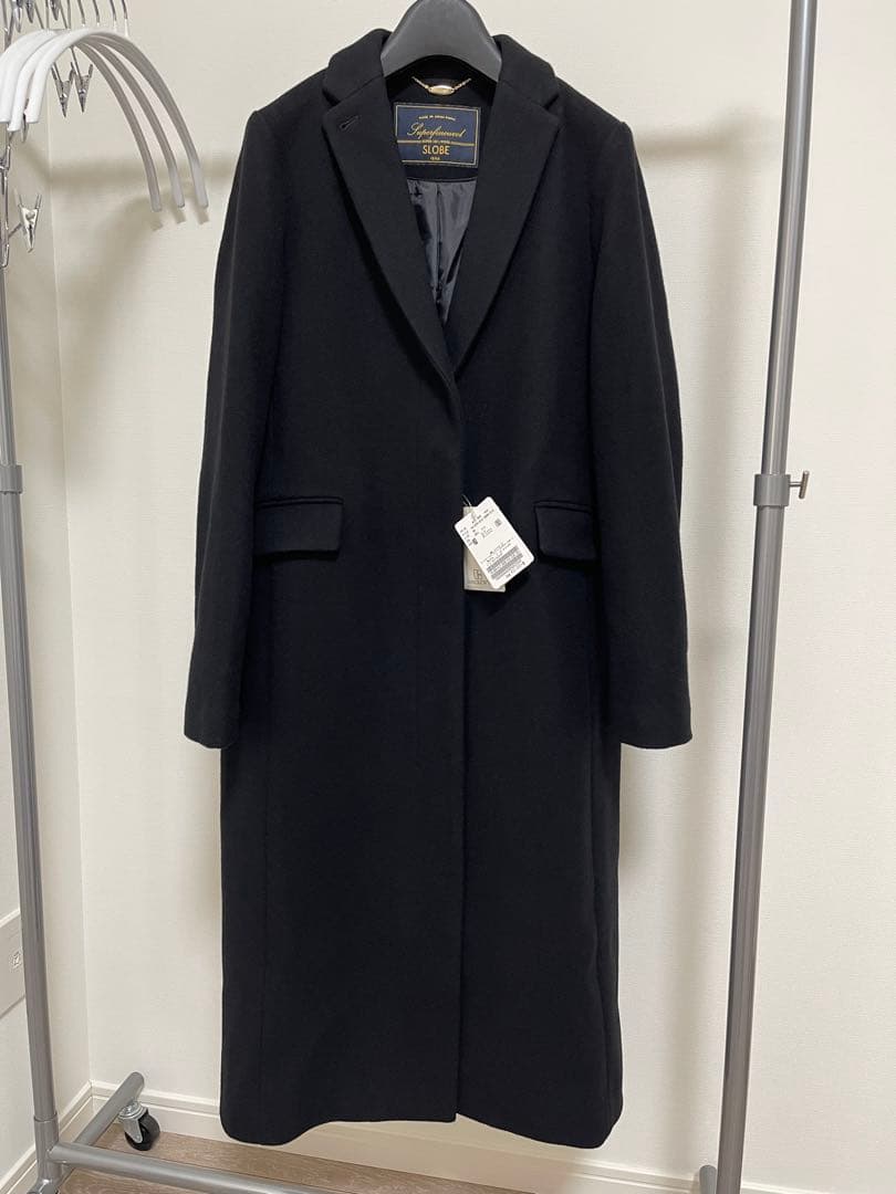 SLOBE IENAブラック チェスターコート