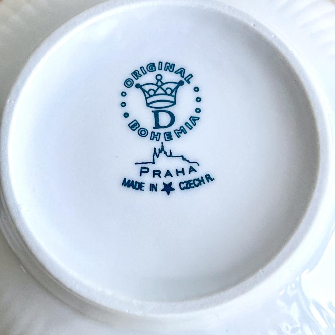 ★新品未使用★CESKY PORCELAN ダブルハンドル　スープボール2点