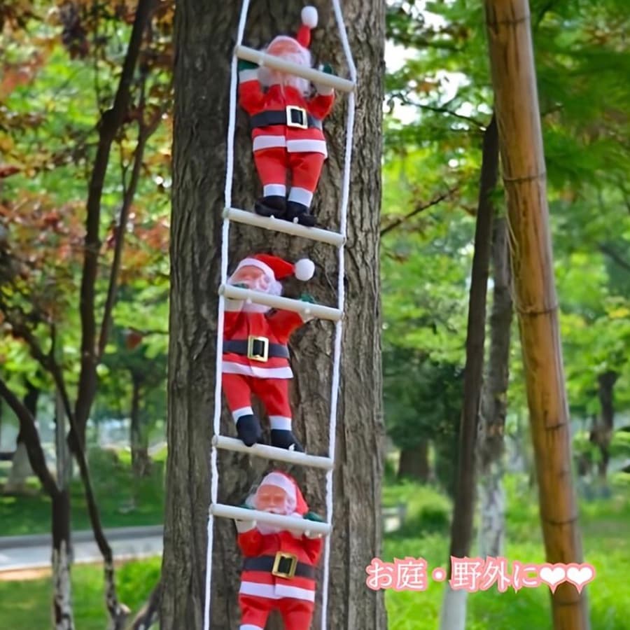 最安❣️大人気オーナメント はしごサンタ1人 装飾品 人形 ぬいぐるみ お洒落