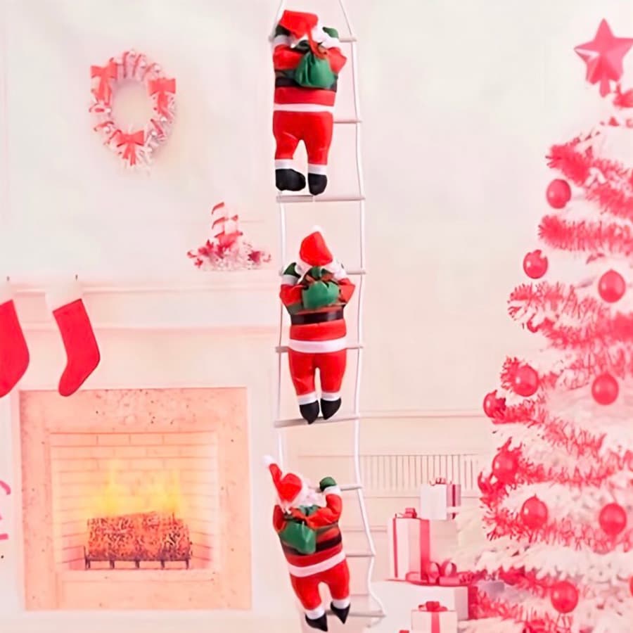 最安❣️大人気オーナメント はしごサンタ1人 装飾品 人形 ぬいぐるみ お洒落