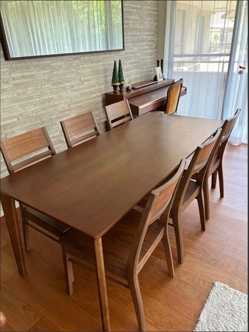 ダイニングセット　椅子６脚　テーブル180センチ
