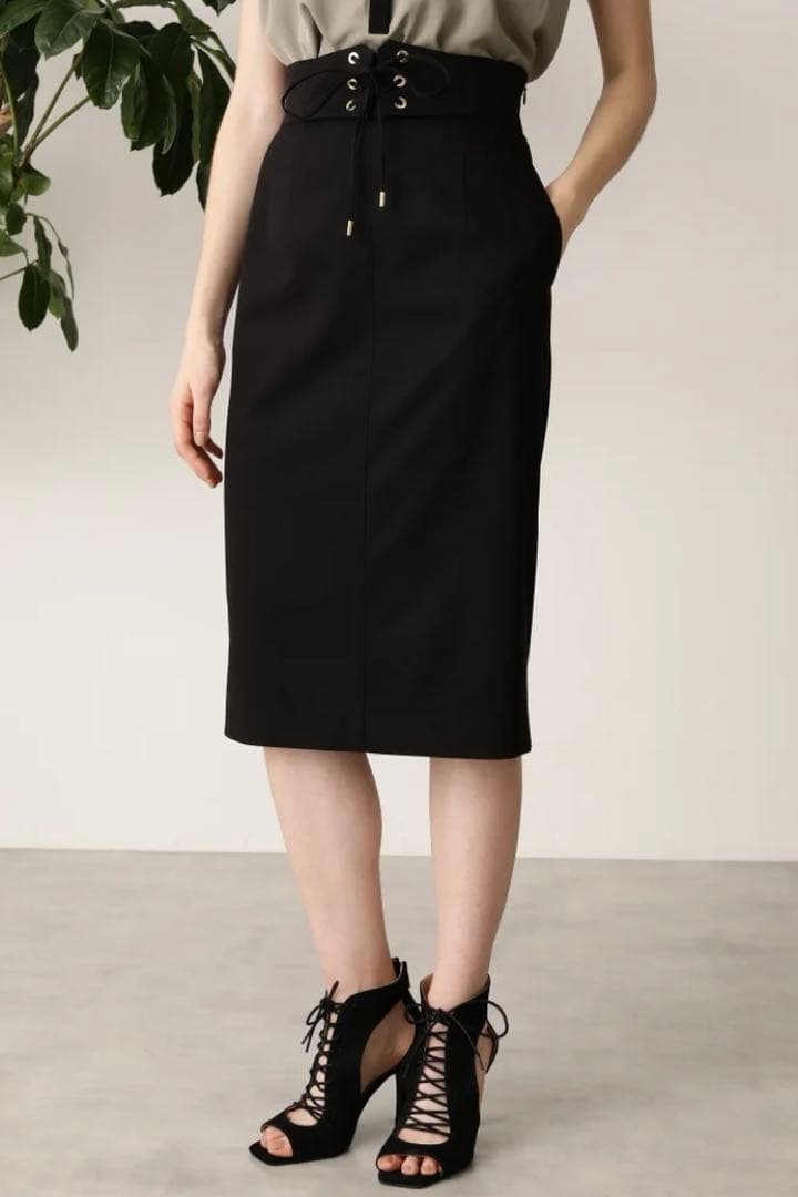 ピンキー＆ダイアン◆バイカラーブラウス＆フロントレースアップスカート◆2点セット