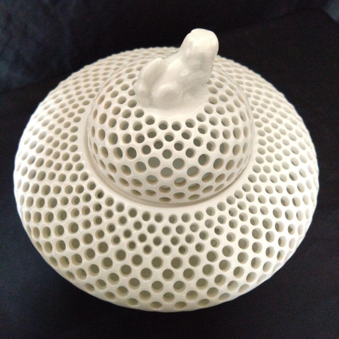 新品未使用 三川内焼 玉泉 白磁香炉 無形文化財　お祝い　インテリア小物