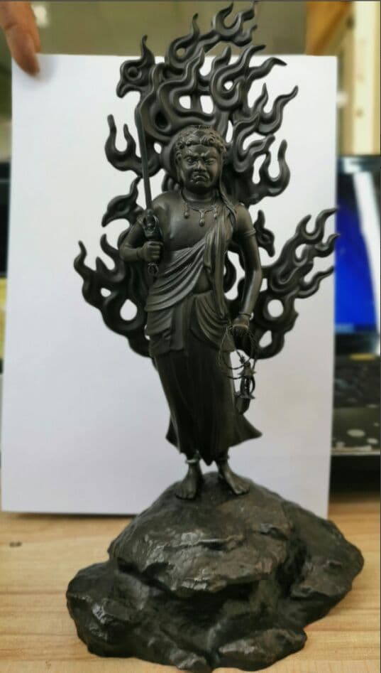 大型高30cm 豪華！仏像不動明王立像 銅製品 仏教美術品 真言宗 彫刻