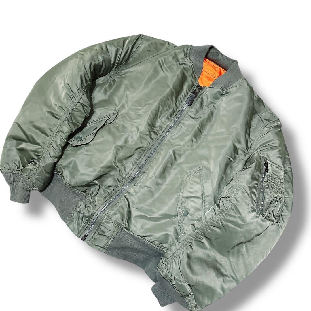 美品 USA製 ALPHA アルファ MA-1 フライトジャケット Lサイズ