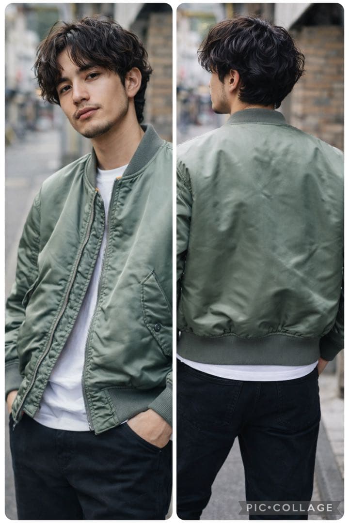 美品 USA製 ALPHA アルファ MA-1 フライトジャケット Lサイズ