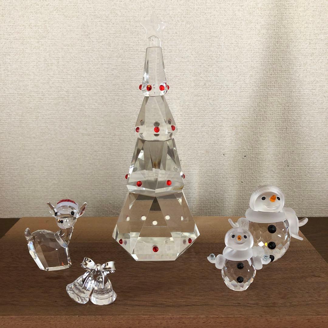 スワロフスキー　ローゼンタール　クリスマスツリー　トナカイ　スノーマン　ベル