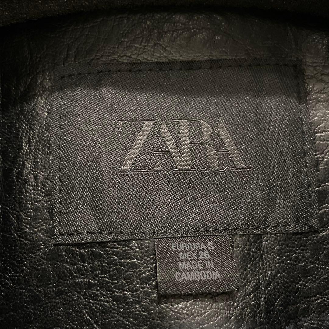 【新品未使用】ZARA フェイクレザーボンバージャケット　S size