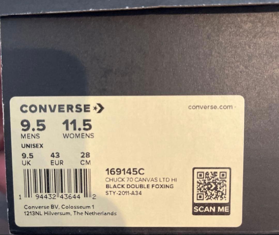 靴 CHUCK70 CANVAS LTD