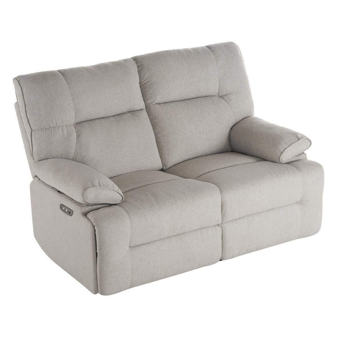 電動リクライニングチェア リクライニングソファ 2人掛け ファブリック 一体型