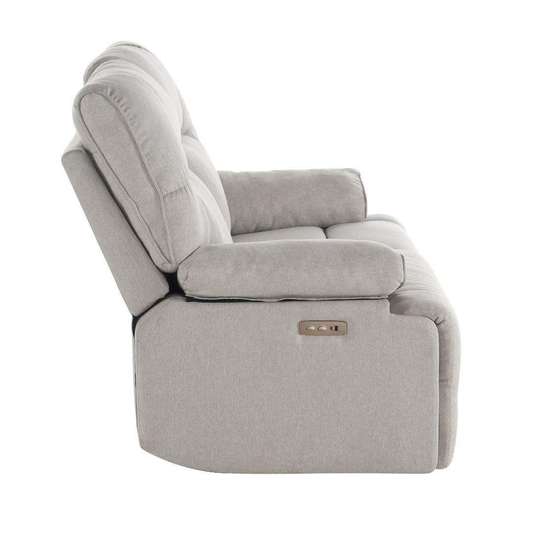 電動リクライニングチェア リクライニングソファ 2人掛け ファブリック 一体型