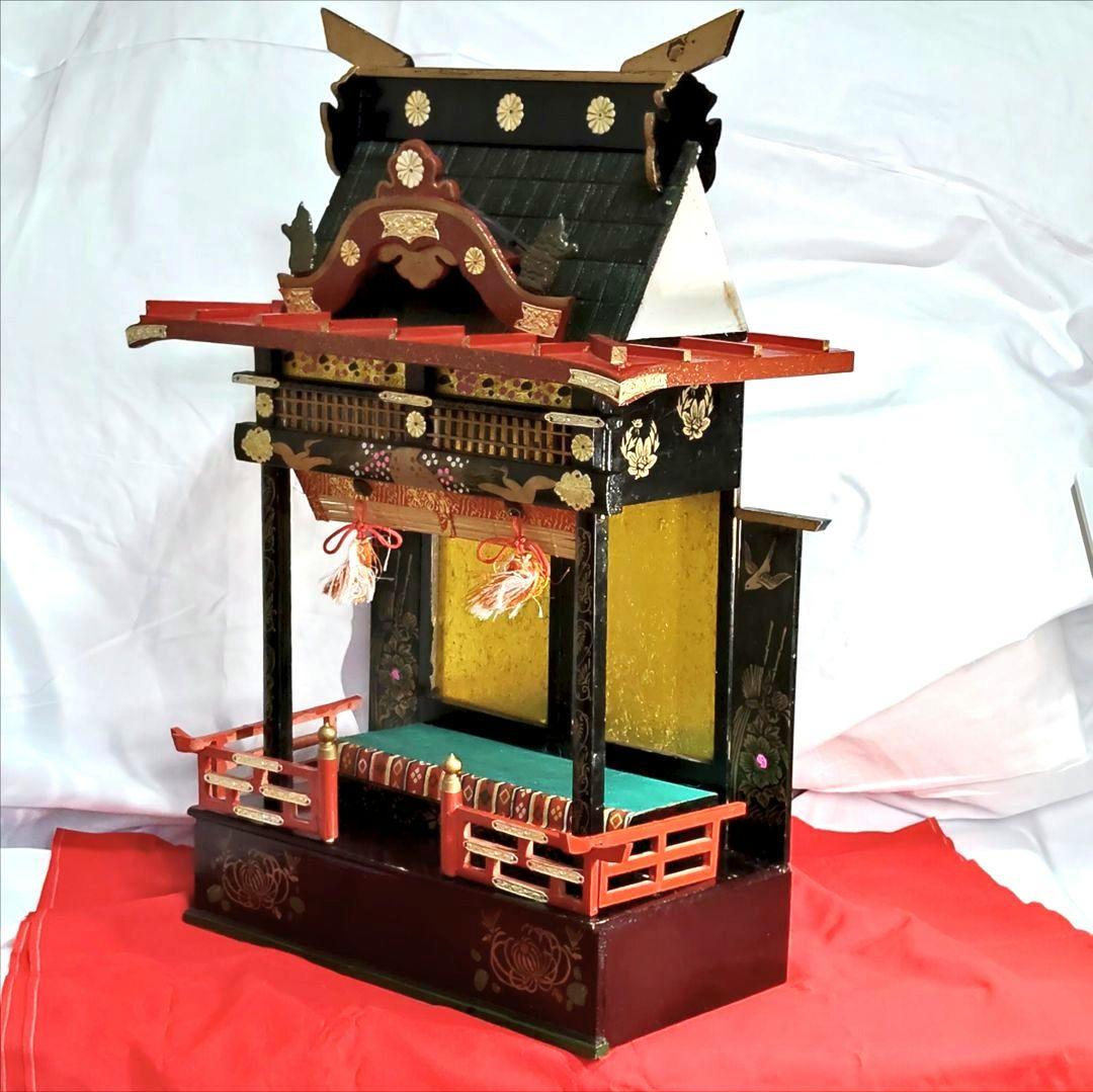 昭和の雛人形　ひな祭り　御殿飾り雛人形　高さ57cm　要スペース40×30cm超