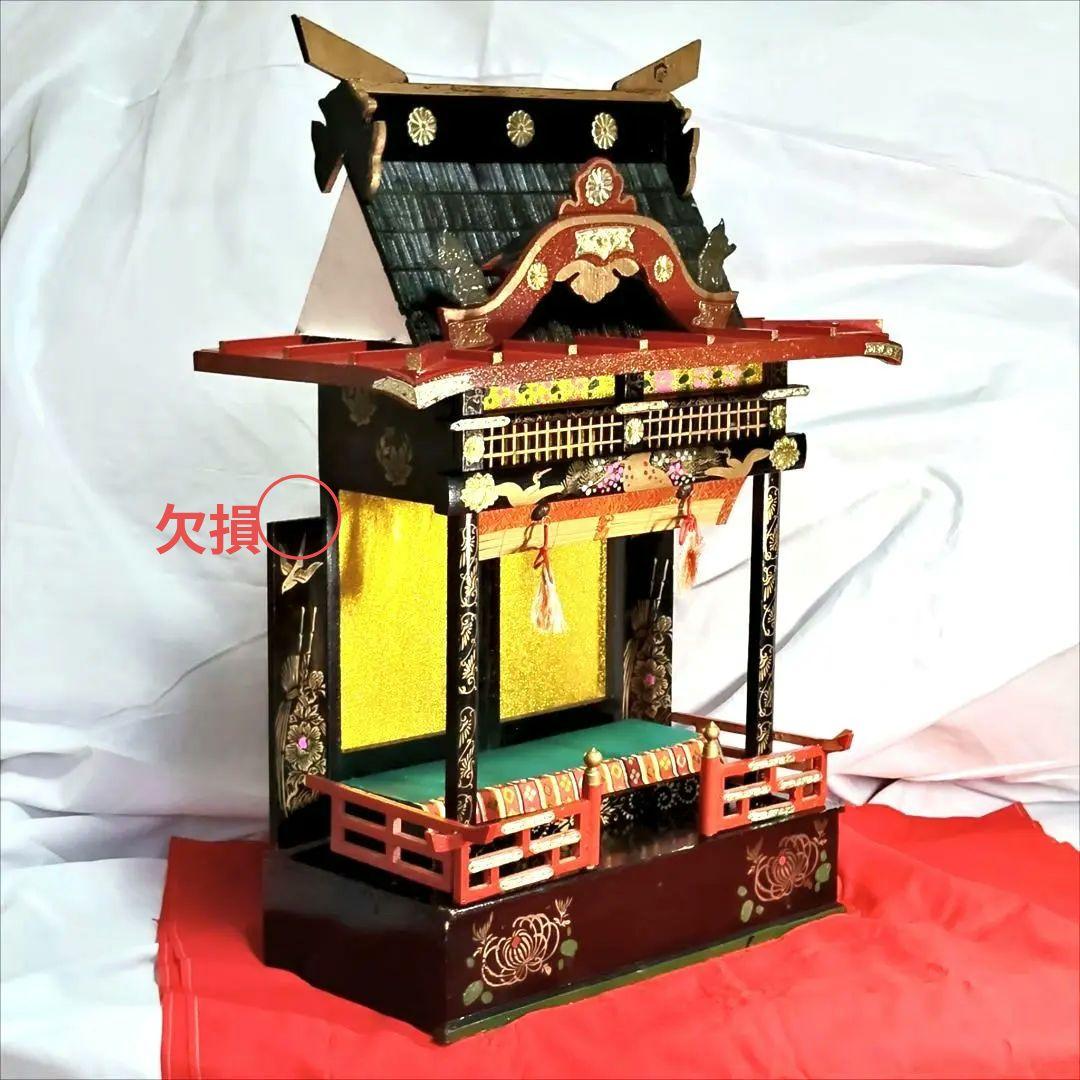 昭和の雛人形　ひな祭り　御殿飾り雛人形　高さ57cm　要スペース40×30cm超