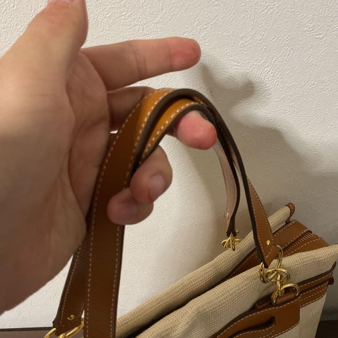 ☆開店セール☆新品未使用 美品 銀座かねまつ レザー×キャンバス トートバッグ①