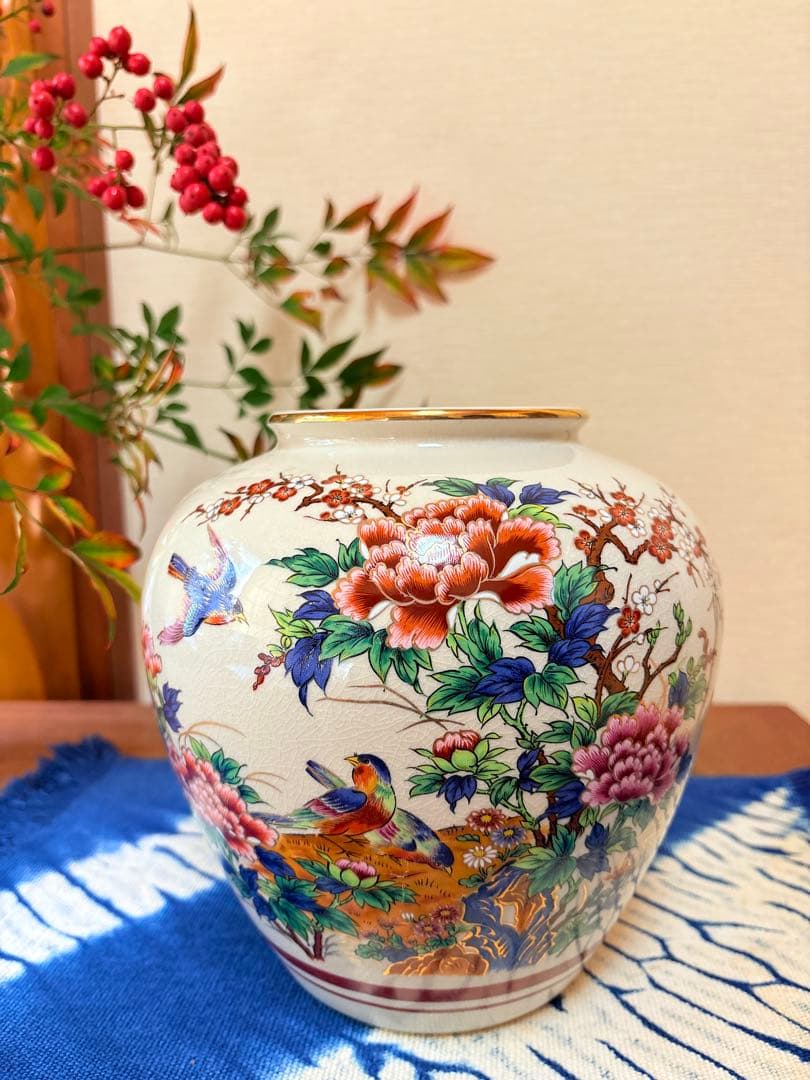 【九谷焼】花瓶４点セット