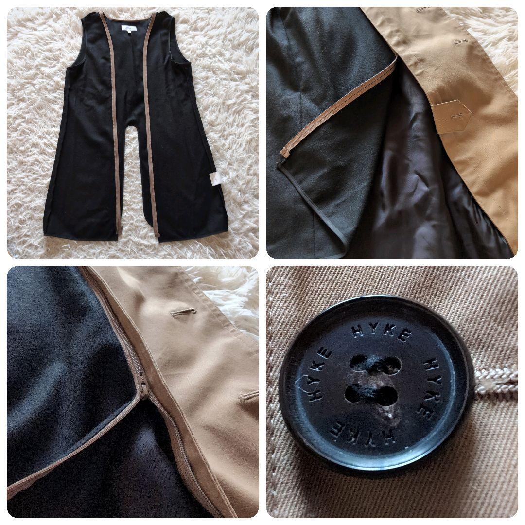 美品✨HYKE 2wayトレンチコート L ライナー付 レギュラーフィット ３