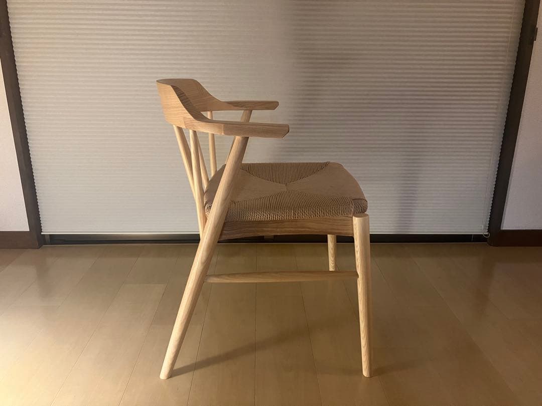 ペーパーコードチェア、無垢材