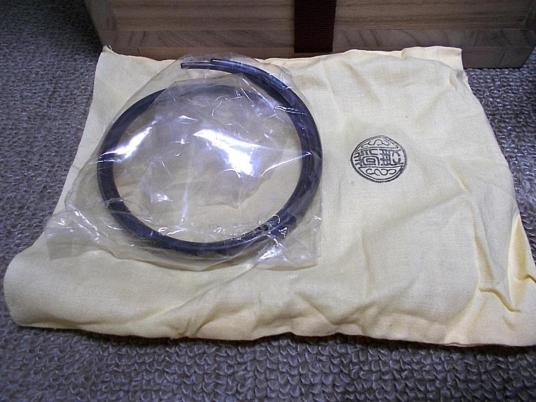 茶道具 人間国宝高橋敬典作 銀摘み 唐松地紋 筒釜 茶釜 釜環 共箱 送料込み