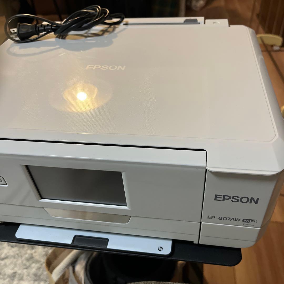 EPSON EP-807AW ホワイト プリンター
