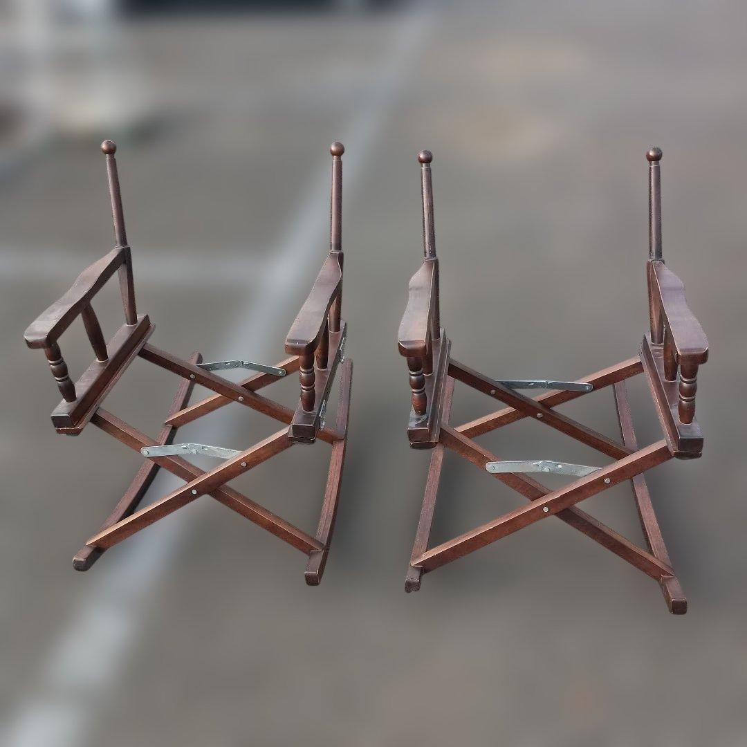 1*2様 5180）飛騨家具のロッキングチェア　折り畳み式　２脚　難有品