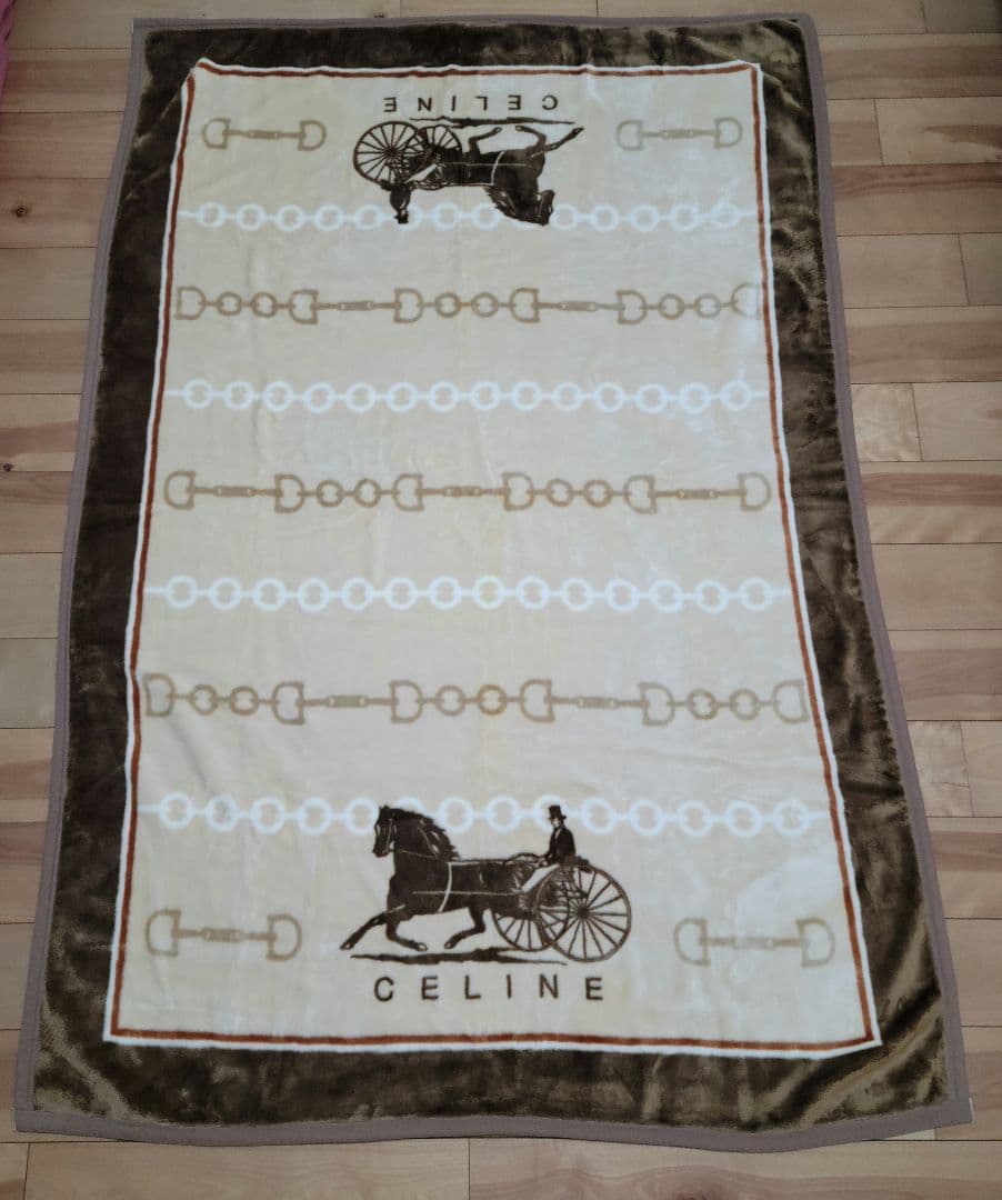 毛布 CELINE 馬車デザイン アクリル毛布　セリーヌ