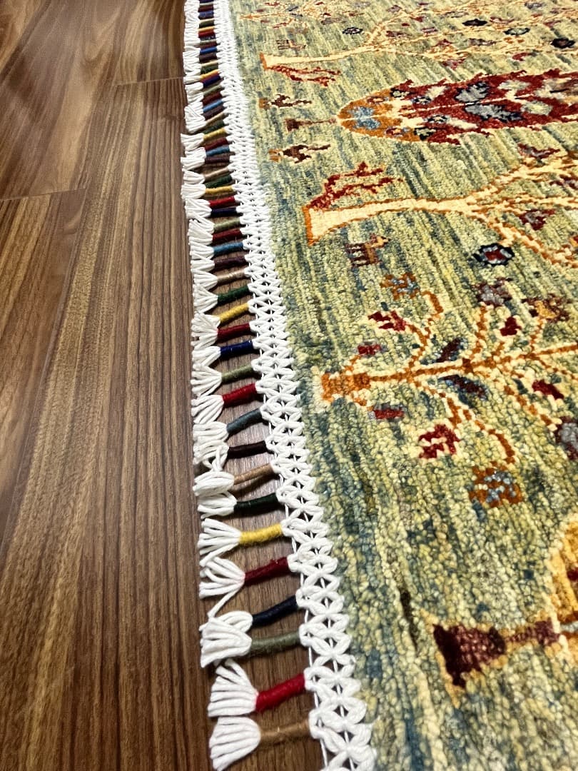 アフガニスタン製 手織りウール・コットンラグ サイズ：97 × 146 cm