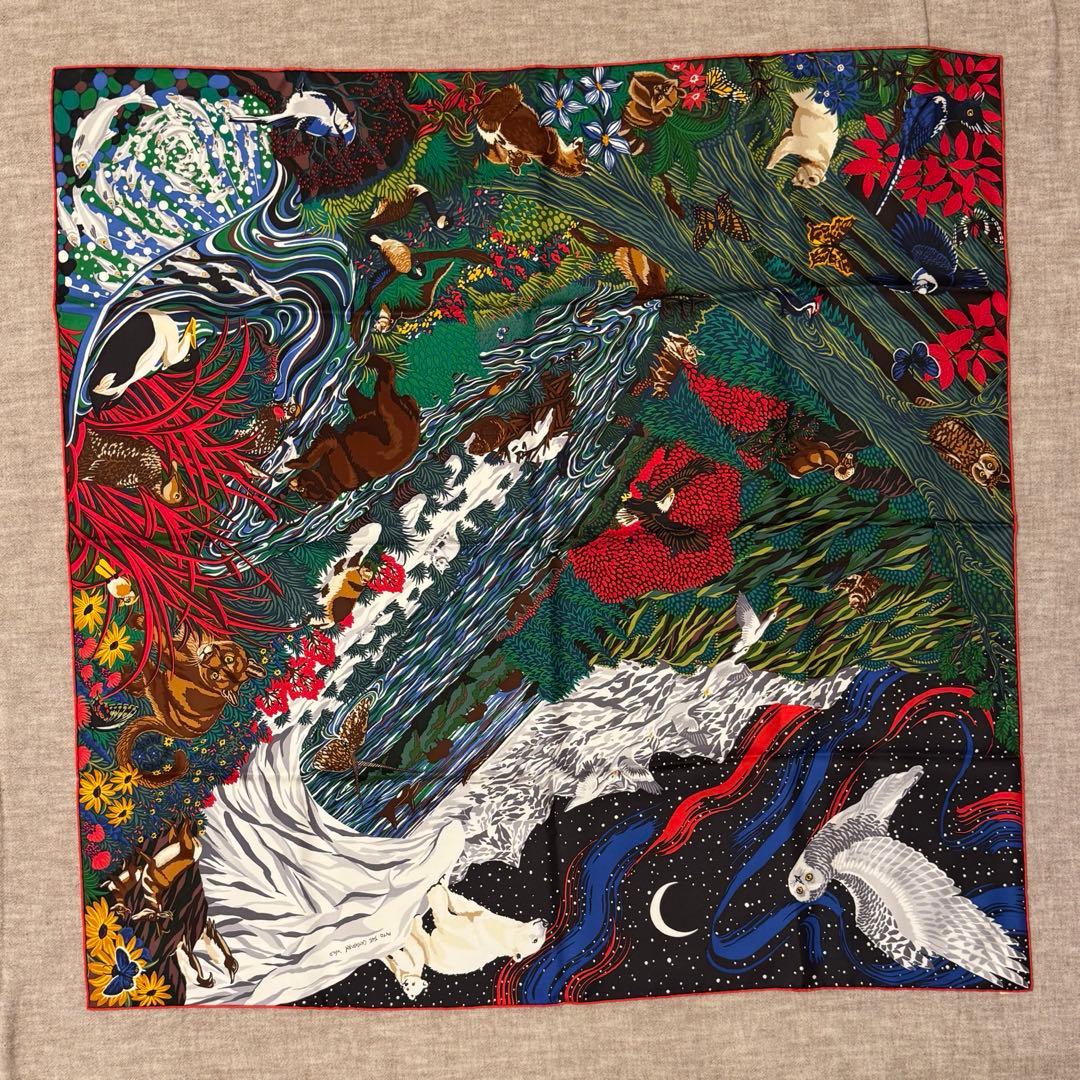 HERMÈS シルクスカーフ カレ90 カナダの大自然