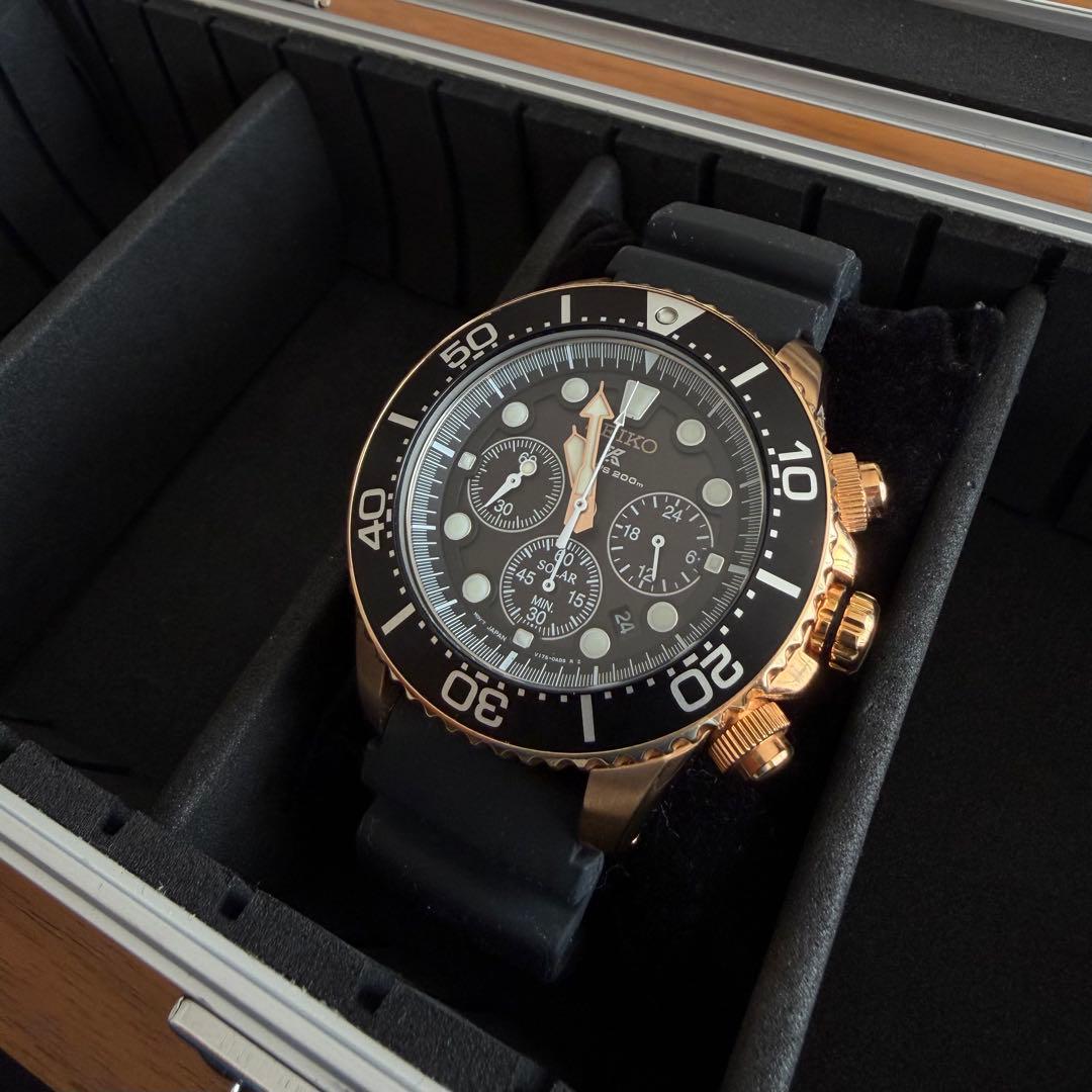 SEIKO PROSPEX SSC618P1ソーラークロノ ダイバー美品箱なし
