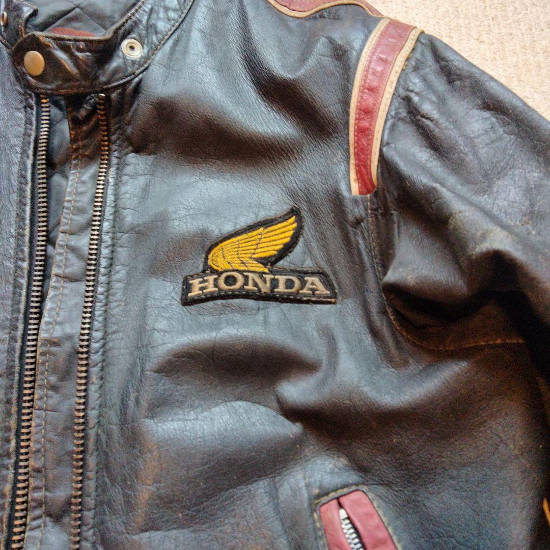 T*t様 20年前古着購入　HONDA シングルライダースジャケット ブラック/