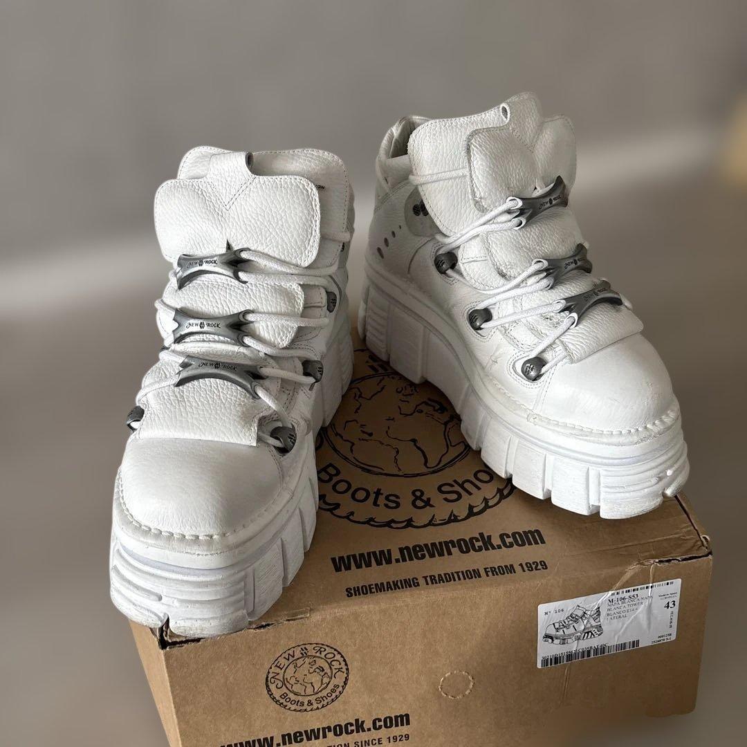 靴 New Rock White sneaker 43 rare