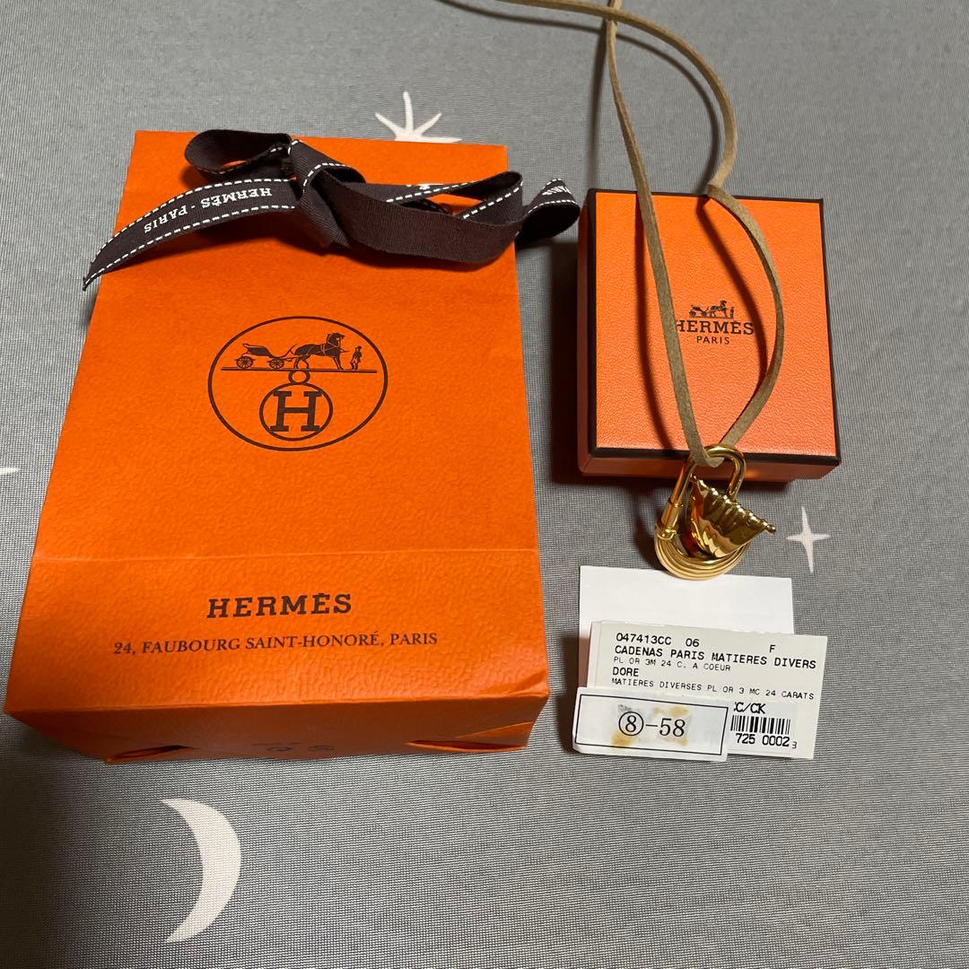 美品！HERMES エルメス パリの空気 パリの風 帆船 カデナチャームゴールド