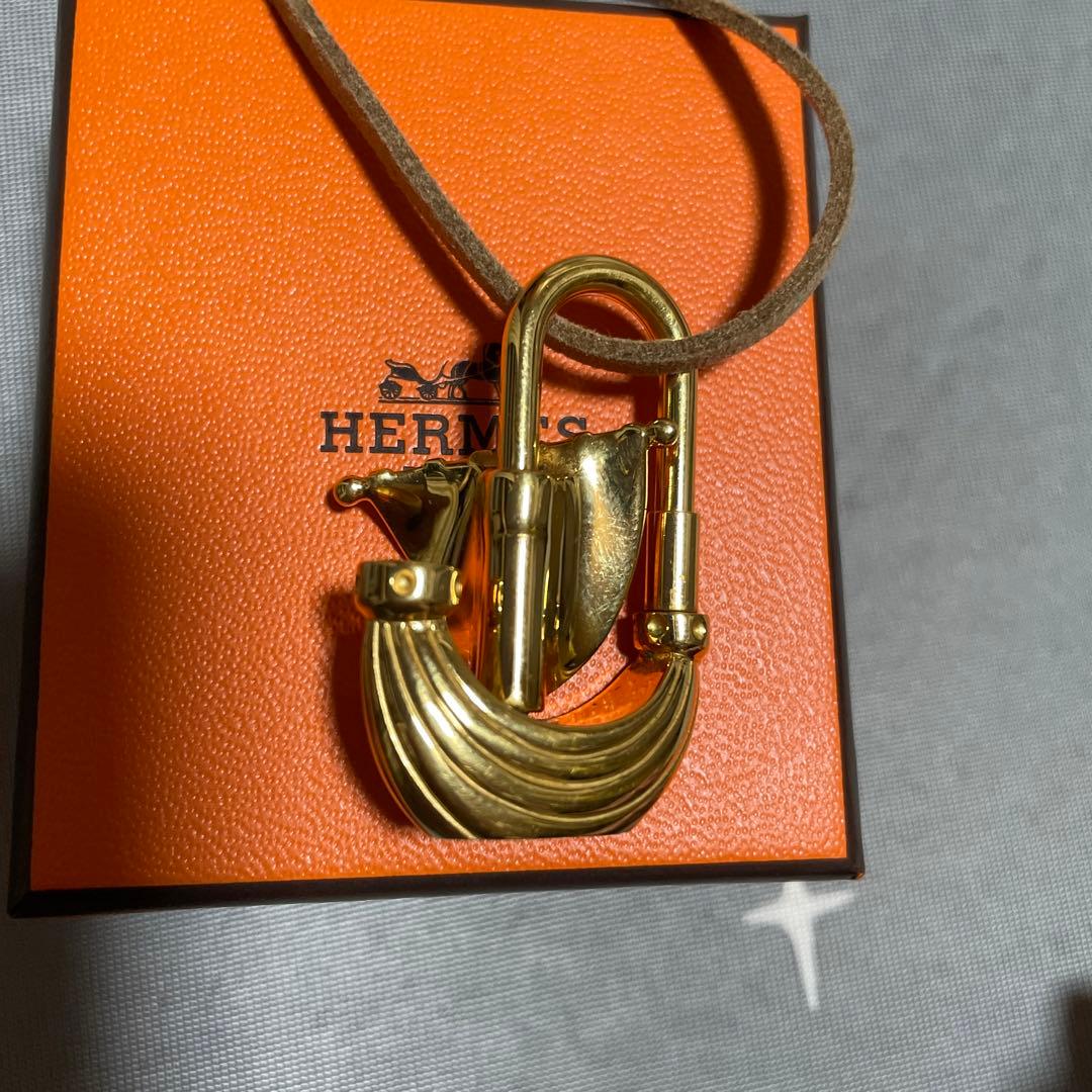 美品！HERMES エルメス パリの空気 パリの風 帆船 カデナチャームゴールド