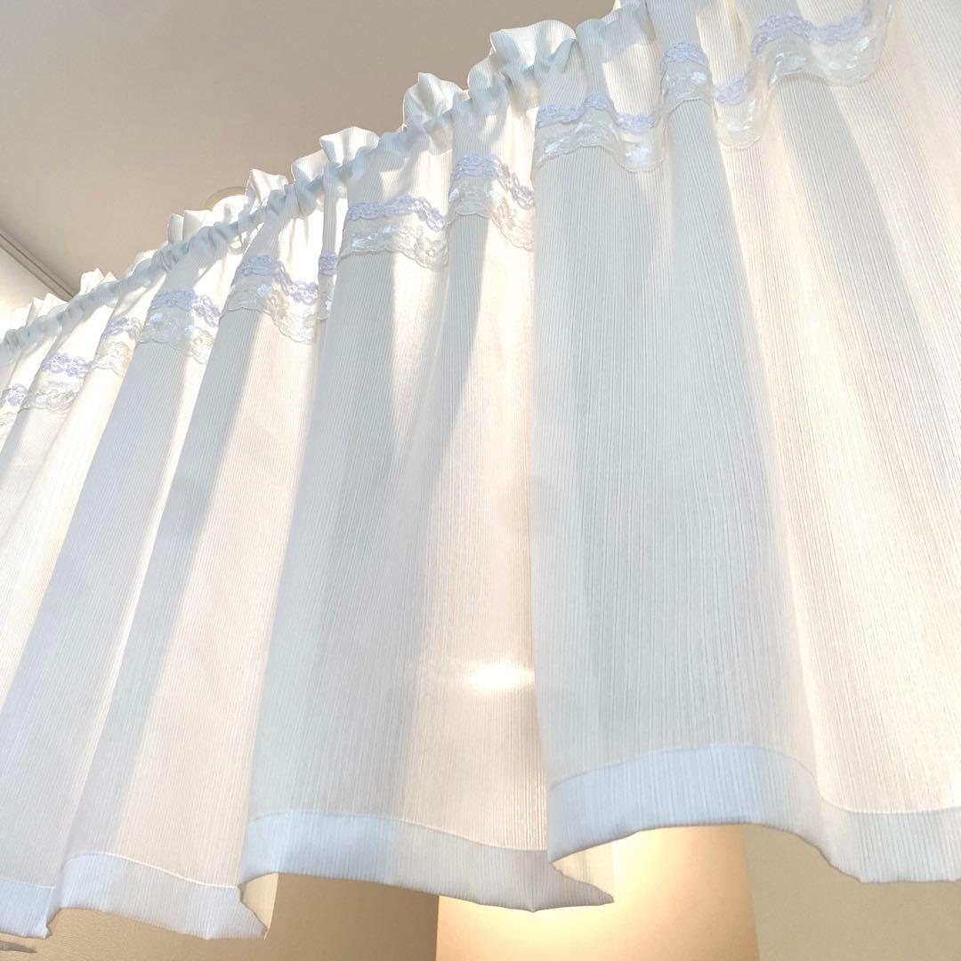 カフェカーテン✿*:❛ねむ❕❜刺繍レース✩.*ハンドメイド*:..。♡*゜