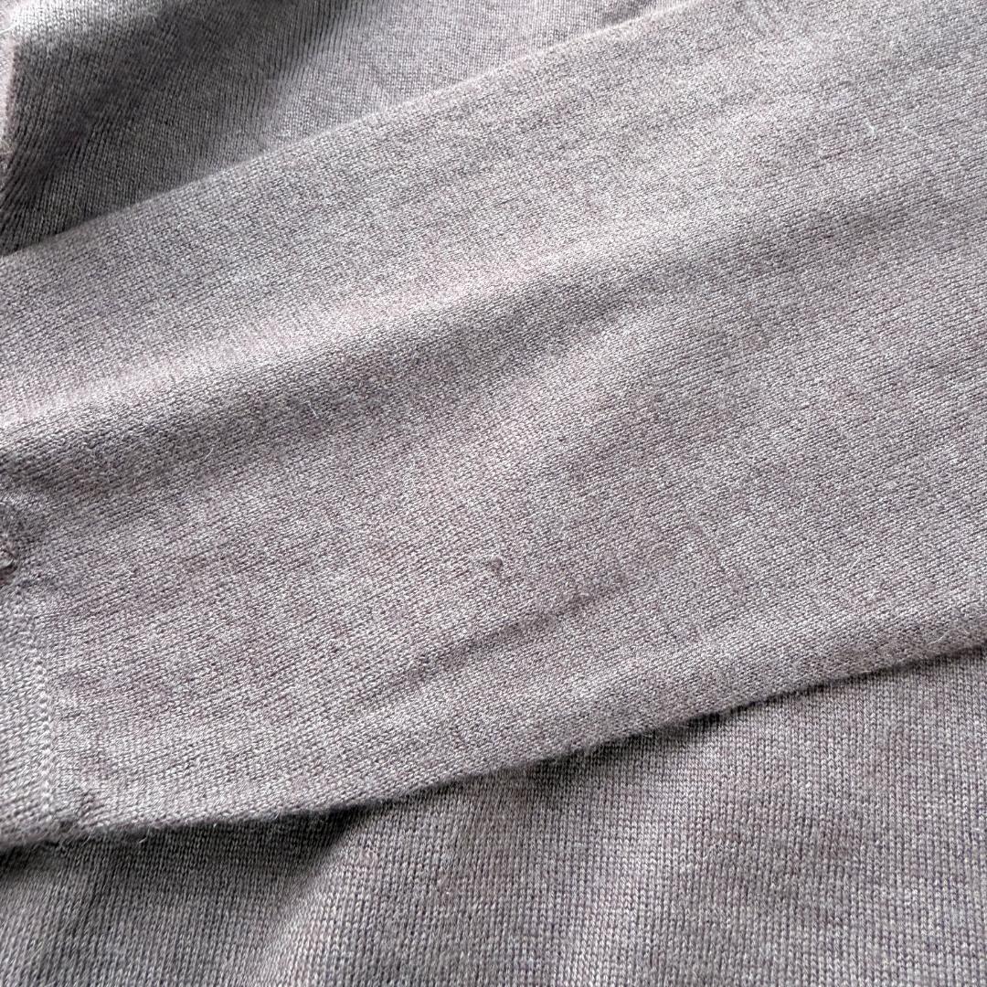 美品・希少✨エルメス 金ボタン　カシミヤ　モックネックニットセーター　シルク