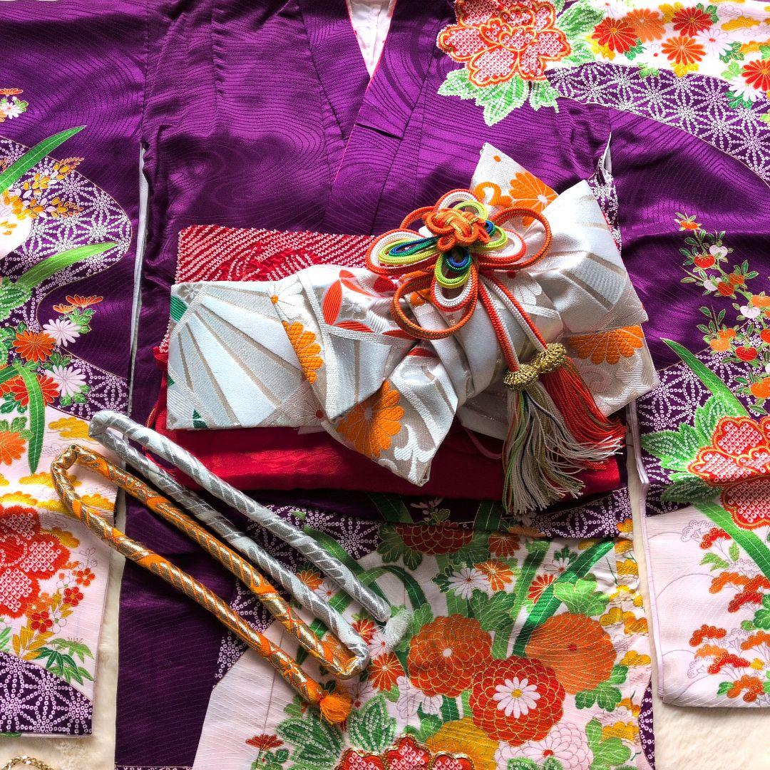 女の子 七五三 作り帯 はこせこ 着物セット 3歳