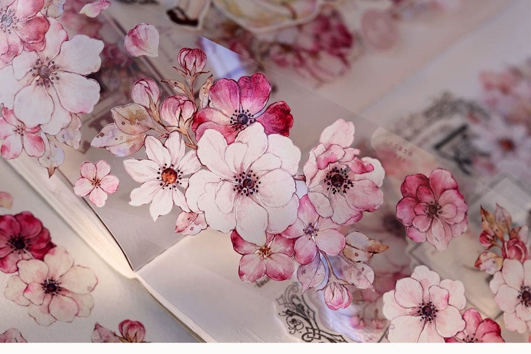 小白家文創《桃夭》海外マスキングテープ　マステ 【2218】